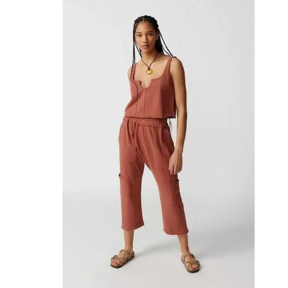 Out From Under Urban Outfitters Ryder Cropped Jogger Pants Cotton XS New - Picture 2 of 10